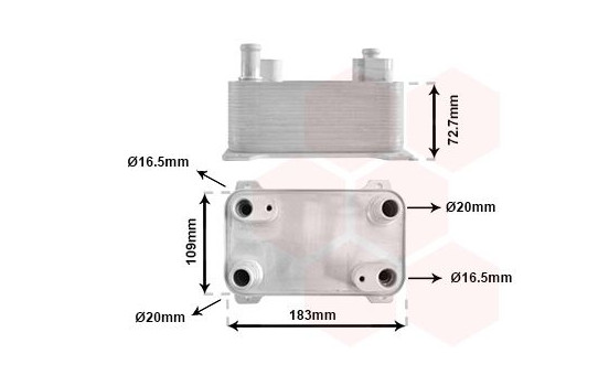 Oljekylare, automatisk transmission 58013725 International Radiators