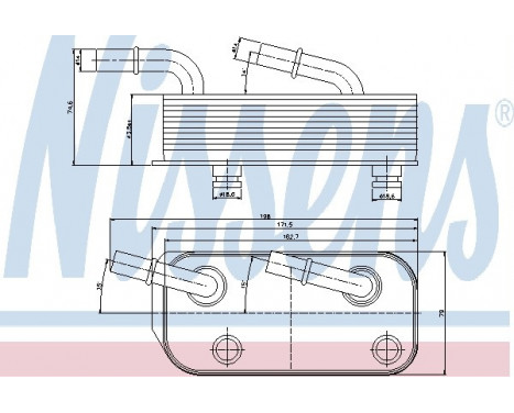 Oljekylare, automatisk transmission 90658 Nissens