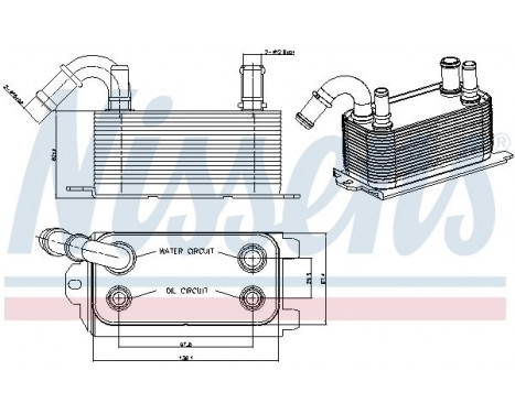 Oljekylare, automatisk transmission 90661 Nissens, bild 2