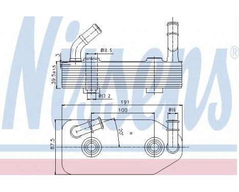 Oljekylare, automatisk transmission 90667 Nissens