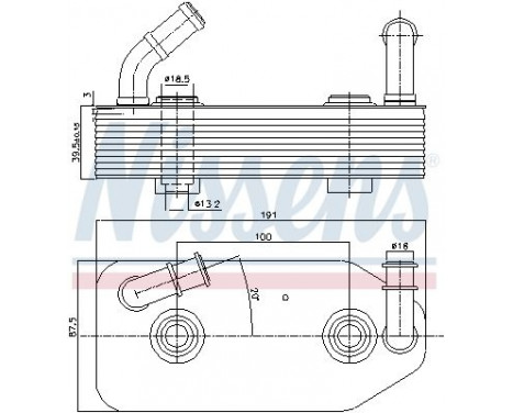 Oljekylare, automatisk transmission 90667 Nissens, bild 2