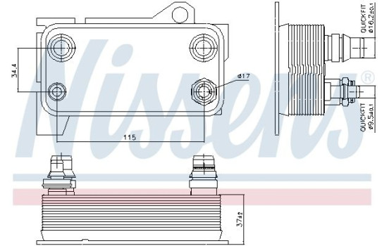 Oljekylare, automatisk transmission 90863 Nissens, bild 5