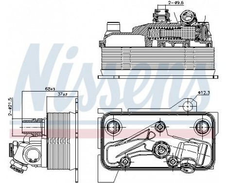 Oljekylare, automatisk transmission 90870 Nissens