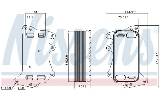 Oljekylare, automatisk transmission 90903 Nissens