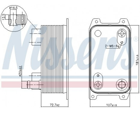 Oljekylare, automatisk transmission 90941 Nissens