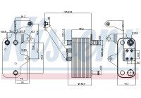 Oljekylare, automatisk transmission 90952 Nissens