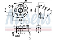Oljekylare, automatisk transmission 91102 Nissens