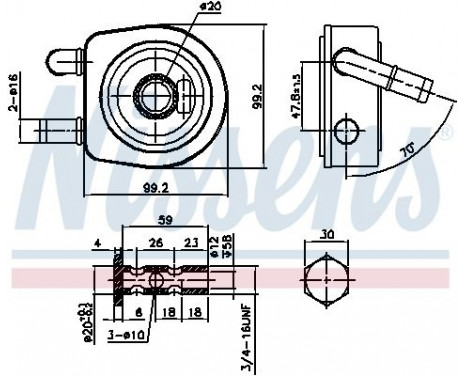 Oljekylare, automatisk transmission 91102 Nissens