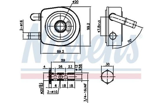 Oljekylare, automatisk transmission 91102 Nissens
