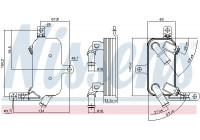 Oljekylare, automatisk transmission 91109 Nissens