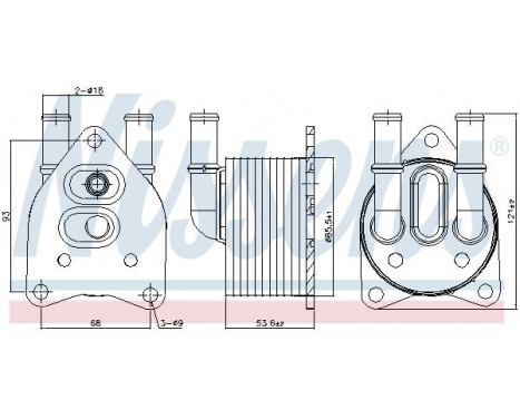 Oljekylare, automatisk transmission 91123 Nissens