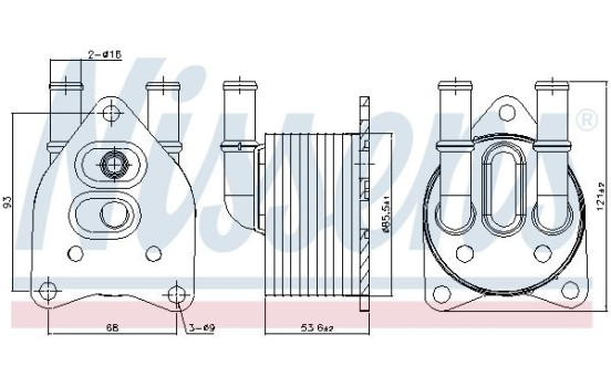 Oljekylare, automatisk transmission 91123 Nissens