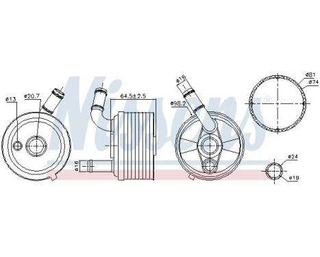 Oljekylare, automatisk transmission 91185 Nissens, bild 5