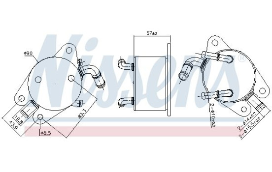 Oljekylare, automatisk transmission 91291 Nissens, bild 6