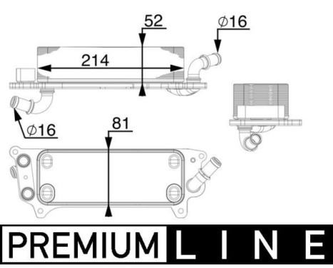 Oljekylare, automatisk transmission BEHR *** PREMIUM LINE ***