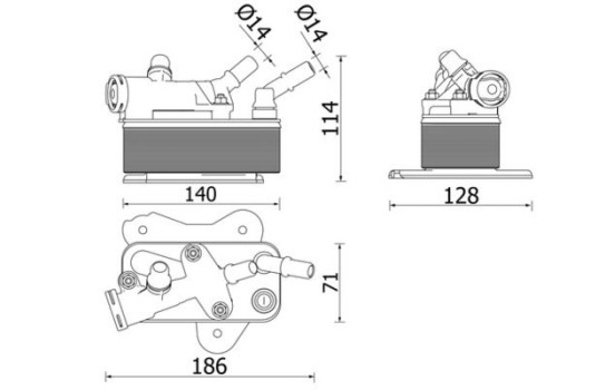 Oljekylare, automatisk transmission BEHR *** PREMIUM LINE ***