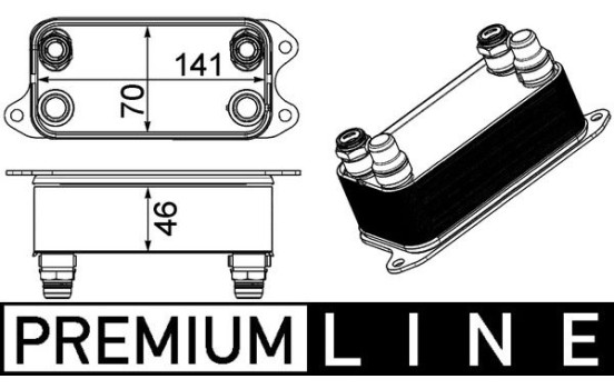 Oljekylare, automatisk transmission BEHR *** PREMIUM LINE ***