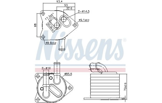 Oljekylare, automatisk växellåda 91396 Nissens