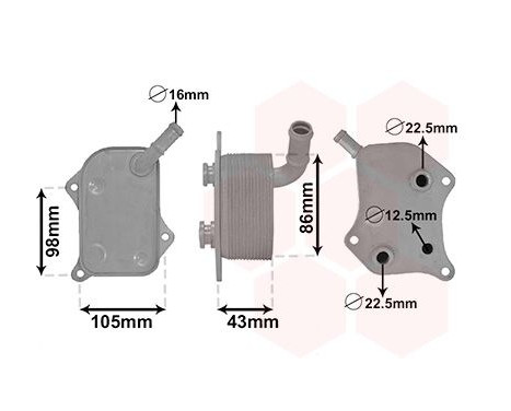Oljekylare, motor 03003414 International Radiators