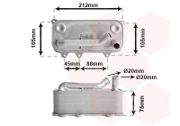 Oljekylare, motor 03013706 International Radiators