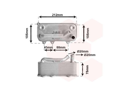 Oljekylare, motor 03013706 International Radiators