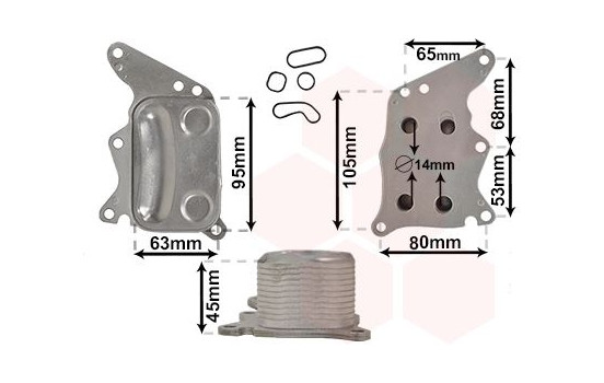 Oljekylare, motor 06013729 International Radiators