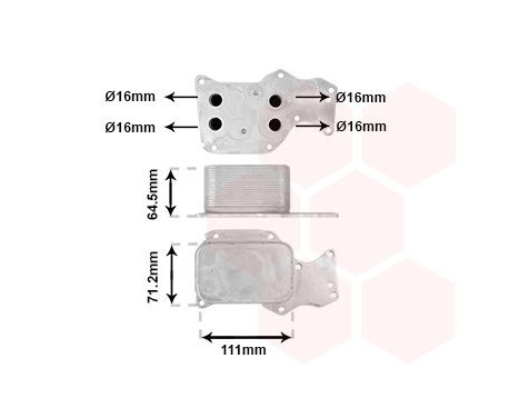 Oljekylare, motor 06013735 International Radiators