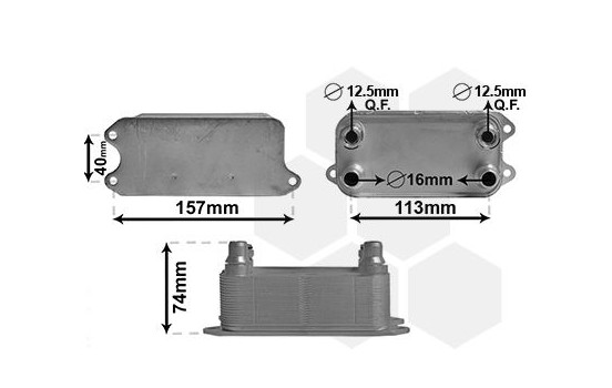 Oljekylare, motor 30013702 International Radiators