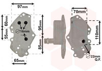 Oljekylare, motor 37013703 International Radiators