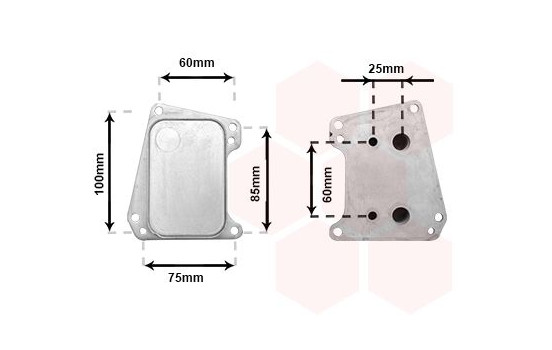Oljekylare, motor 37013720 International Radiators