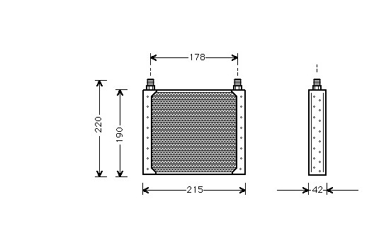 Oljekylare, motor 43003146 International Radiators