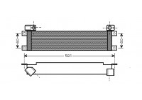 Oljekylare, motor 43003289 International Radiators