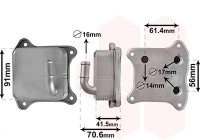Oljekylare, motor 58013702 International Radiators