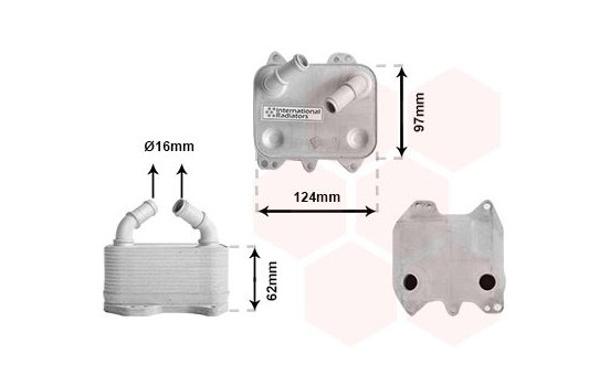 Oljekylare, motor 58013711 International Radiators