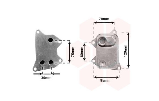 Oljekylare, motor 58013723 International Radiators