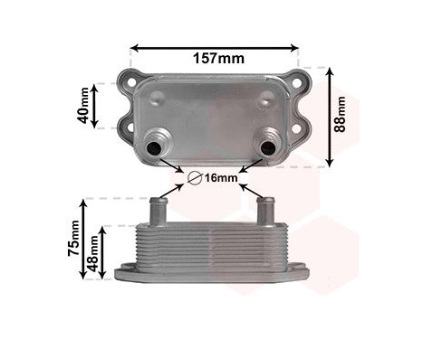 Oljekylare, motor 59013701 International Radiators