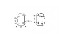 Oljekylare, motor 74003063 International Radiators