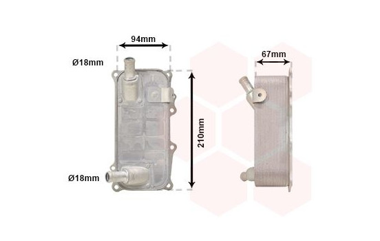 Oljekylare, motor 74013700 International Radiators