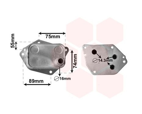 Oljekylare, motor 82003288 International Radiators