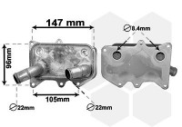 Oljekylare, motor 83003215 International Radiators