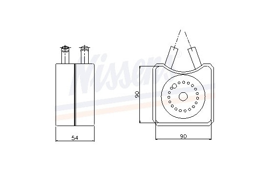 Oljekylare, motor 90608 Nissens