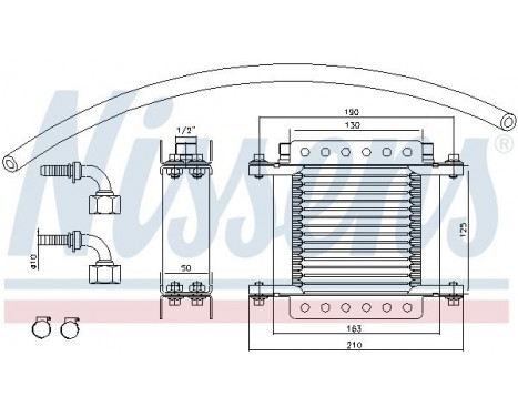 Oljekylare, motor 90634 Nissens, bild 2