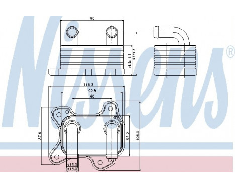 Oljekylare, motor 90682 Nissens