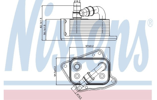 Oljekylare, motor 90688 Nissens