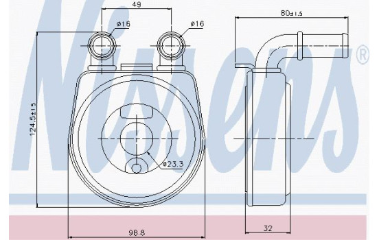Oljekylare, motor 90701 Nissens
