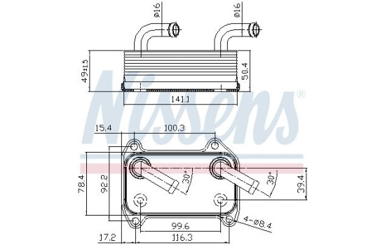Oljekylare, motor 90707 Nissens, bild 7
