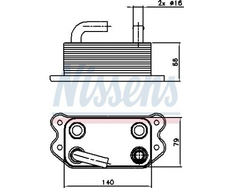 Oljekylare, motor 90738 Nissens