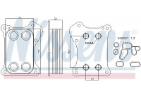 Oljekylare, motor 90739 Nissens