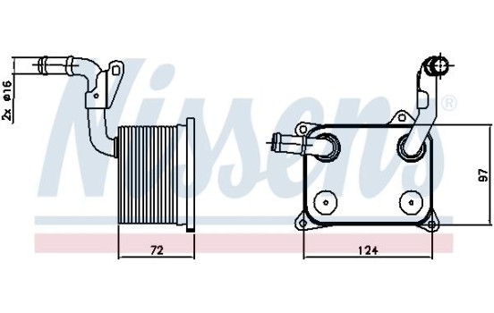 Oljekylare, motor 90744 Nissens