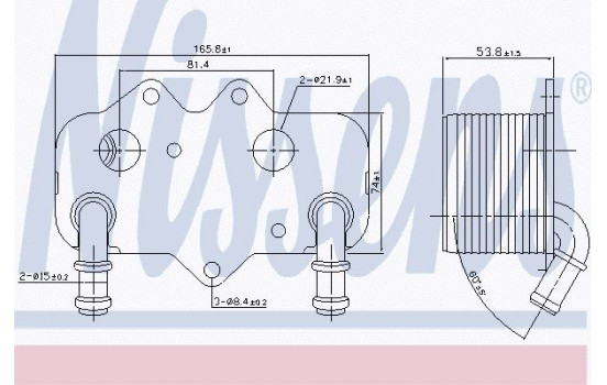 Oljekylare, motor 90781 Nissens